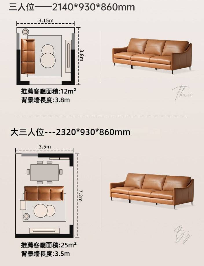 Sincerity leather sofa