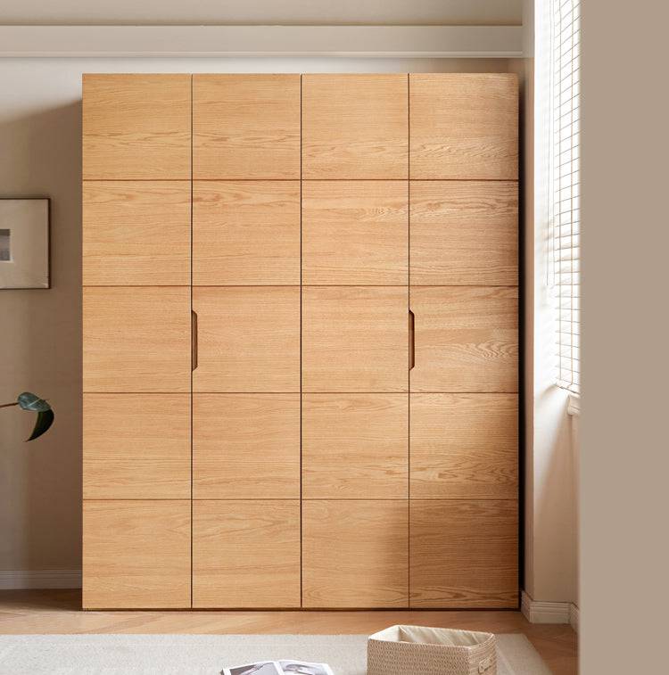 Cubic solid wood wardrobe