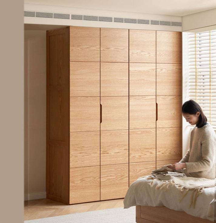 Cubic solid wood wardrobe