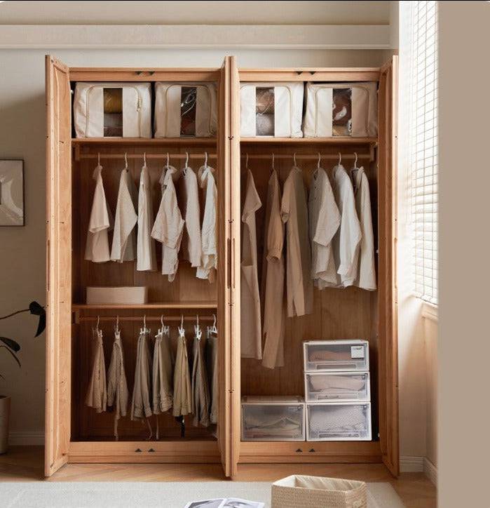 Cubic solid wood wardrobe