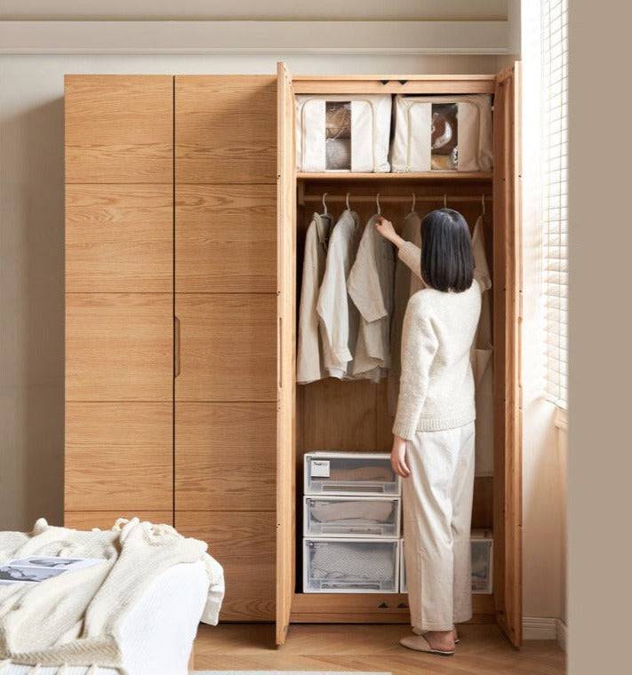 Cubic solid wood wardrobe