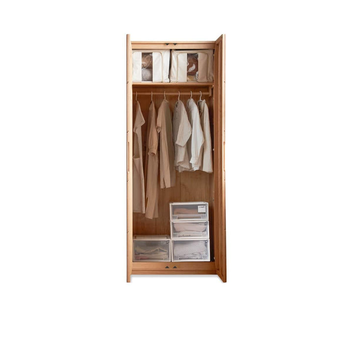 Cubic solid wood wardrobe