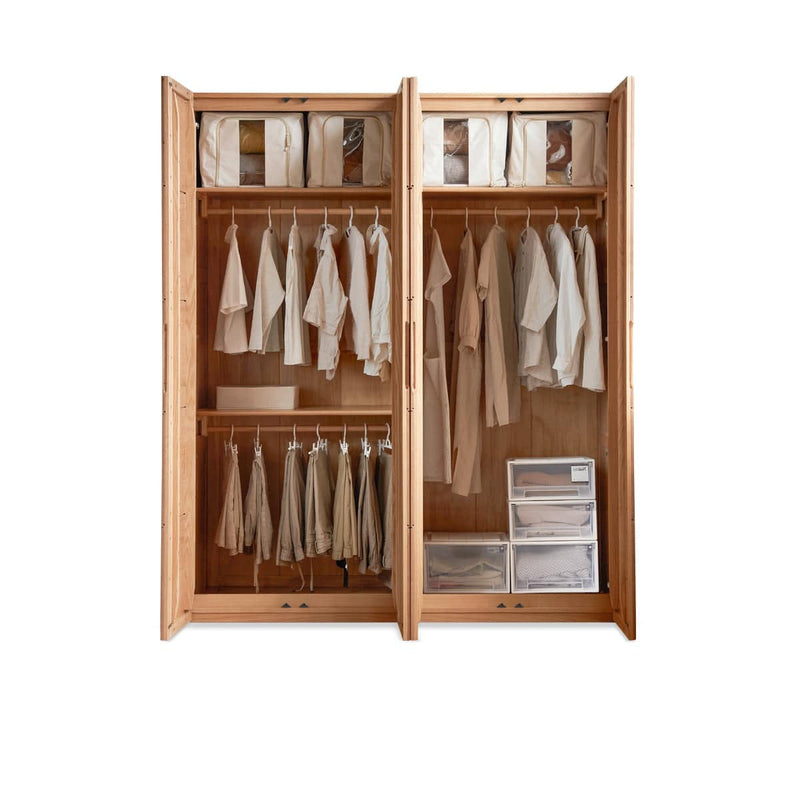 Cubic solid wood wardrobe