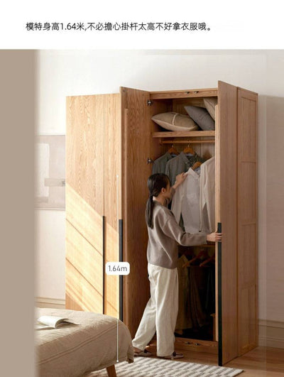 Victor solid wood combine wardrobe