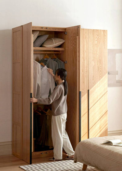 Victor solid wood combine wardrobe