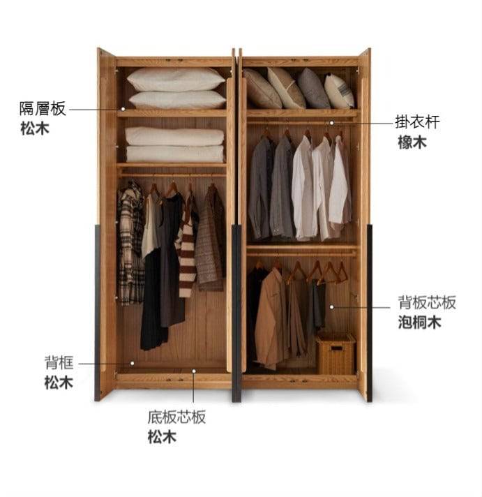 Victor solid wood combine wardrobe