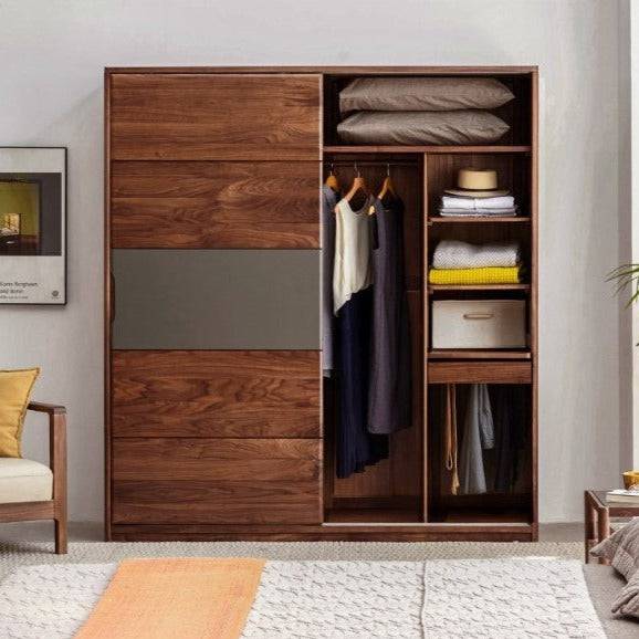 WALNUT Slidedoor Wardrobe  