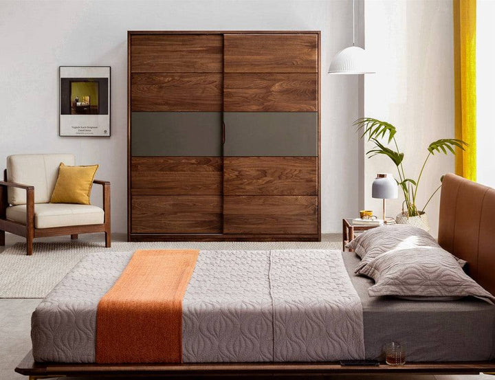 WALNUT Slidedoor Wardrobe  