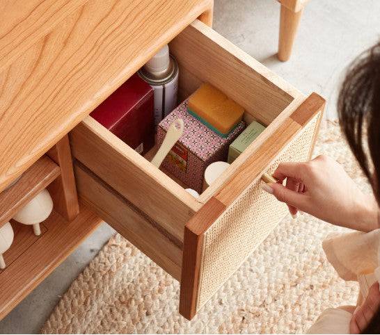 Cherry Wood Shoe Changing Cabinet