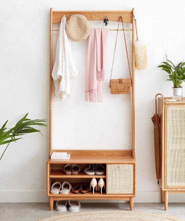 Cherry Wood Shoe Changing Cabinet