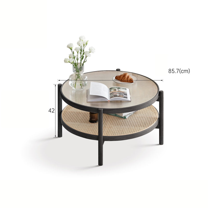 Rattan combination coffee table