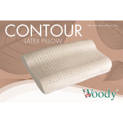 Woody - Malaysia 100% All Natural Latex Pillow Curved