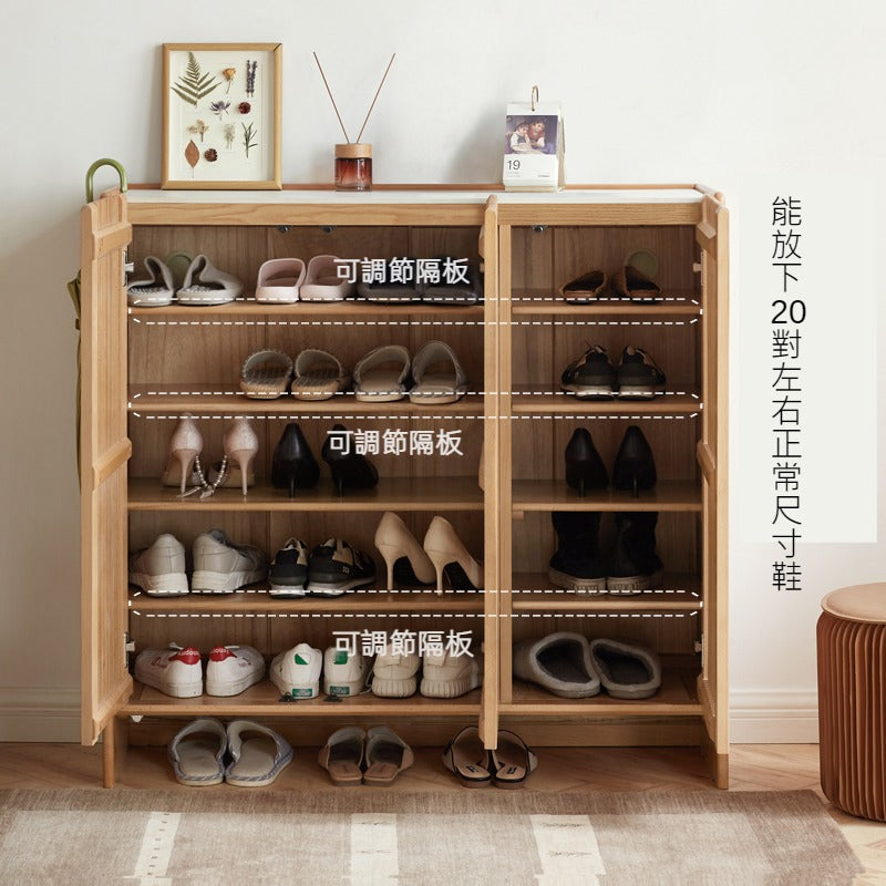 Sintered Stone Surface Shoe Cabinet with light  